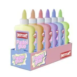 Expositor 6 Cola Blanca Instant 180 Ml 6 Colores P