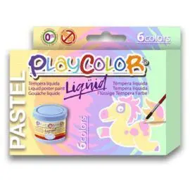 Tempera Liquida Playcolor 40Ml 6 Colores Pastel