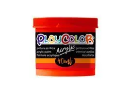 Pintura Playcolor Acrylic Basic 40 Ml Rojo 6 uds