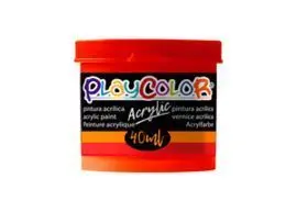 Pintura Playcolor Acrylic Basic 40 Ml Rojo 6 uds