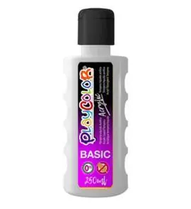 Pintura Playcolor Acrylic Basic 250 Ml Blanco