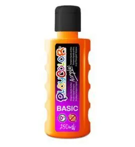 Pintura Playcolor Acrylic Basic 250 Ml Naranja