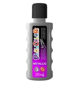 Pintura Playcolor Acrylic Metallic 250 Ml Plata
