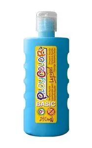 Tempera Playcolor Liquid Basic 250 Ml Azul Claro