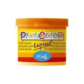 Tempera Playcolor Liquid 40 Ml Naranja 6