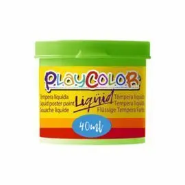 Tempera Playcolor Liquid 40 Ml Monocolor Verde Cla