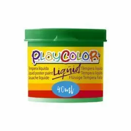 Tempera Playcolor Liquid 40 Ml Monocolorverde Oscu