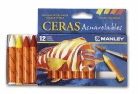 Cera Manley Acuarelable 12 Colores Ref 412