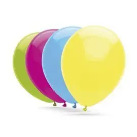 Set 6 Bolsas 50 Globos 20Cm Lisos Surtidos