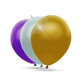 Globo 27Cm Bolsa 10 Unid Metalizados