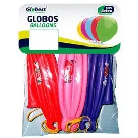 Set 12 Bolsas Solapa 3 Globos Punchball 45Cm Impre