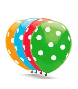 Globo 30Cm 10 Unidades Dibujo Lunares