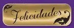 Etiqueta Adhesiva Felicidades Oro Rollo 250 Unidad