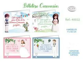 Billetero Comunion Surtido 48 Unidades