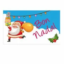 Rollo 250 Etiquetas Bon Nadal Catalan 138