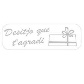 Rollo 250 Etiquetas Blancas Desitjo Agradi Catalan
