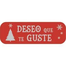 Rollo 250 Etiquetas Rojas Deseo que te Guste Navid