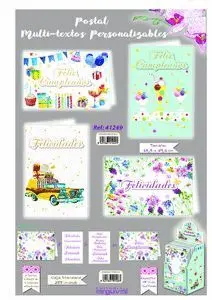 Postal Multi Textos Personalizable 4 Model0S