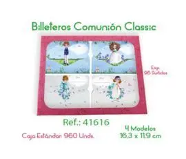 Billetero Comunion Classic 96 Unidades Surtidas