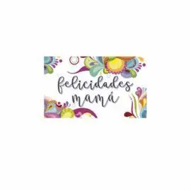 Etiquetas Blancas Felicidades Mama 250 Unidades