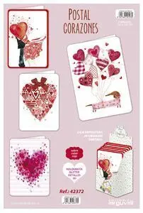 Postal Corazones (4 Modelos) 13X19