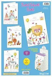 Expositor 48 Postales Infantil Pastel Surtidas
