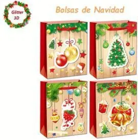 Bolsa Grande Navidad Crema