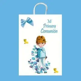 Bolsa Blanca Mediana Comunion Niño