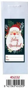 Botellero Blanco Navidad Papa Noel