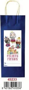 Botellero Azul Navidad Reyes Magos