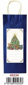 Botellero Azul Navidad Arbol