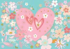 Postal Turnowsky Corazon y Margaritas