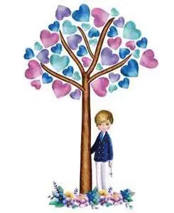 Etiquetas Comunion Niño Corazones 90 Unidades