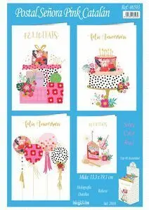 Postal Señora Pink Catalan 48 Unidades Surtidas