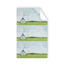 Blister 9 Stickers Comunion Iglesia Azul