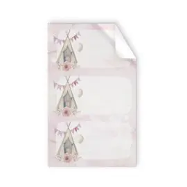 Blister 9 Stickers Comunion Tipi Rosa