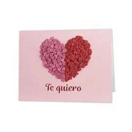 Expositor 25 Tarjetas Mini Card Corazon te Quiero