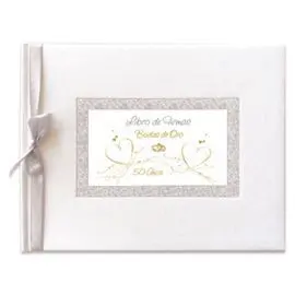 Libro de Firmas Bodas Oro Corazones