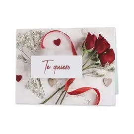 Expositor 25 Tarjetas Mini Card Rosas te Quiero 90