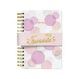 Cuaderno Liso 14 X 21 cm Vesta Gold Burbujas