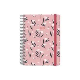 Agenda Anual 2022 Daisy Rosa Dia Pagina Espiral 12