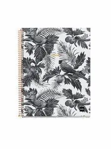 Cuaderno A4 120 Hojas Cuadricula Black White Gri