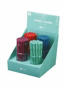 Expositor 88 Boligrafos Gel Surtidos Nordic Colors