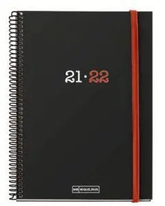 Agenda Escolar Polipropileno College Negro11,7X17,