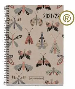 Agenda Escolar Reciclado Eco Butterfly 11,7X17,4Cm