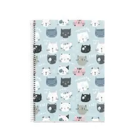 Cuaderno Espiral A4 4X4Mm Cuadros Cats Rule