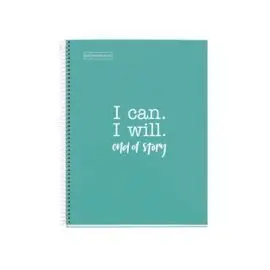 Cuaderno Tapa Dura A4 Cuadros 5Mm 80H Messages Mr