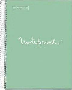 Cuaderno A4 120 Cuadro 5X5 90G Emotions Verde Ment