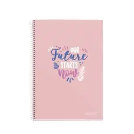 Cuaderno T/D Folio Cuadro 4Mm 80H Frase Mr Rosa