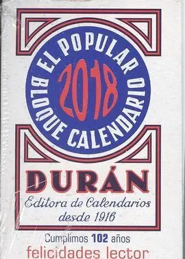 Bloque Calendario Duran